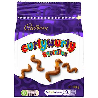 Cadbury Curly Wurly Squirlies 100g Cadbury Curly Wurly Squirlies 100g