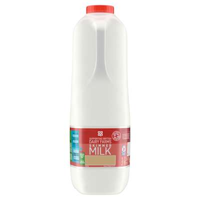 Co-op 2 Pint Fresh Skimmed Milk 1.136ltr Co-op 2 Pint Fresh Skimmed Milk 1.136ltr
