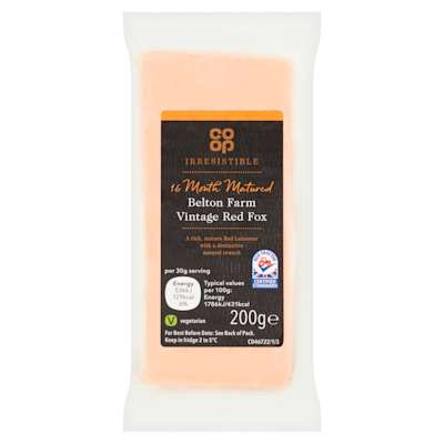 Co-op Irresistible Belton Farm Vintage Red Fox 200g Co-op Irresistible Belton Farm Vintage Red Fox 200g
