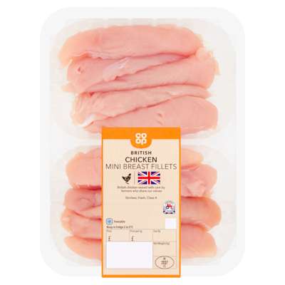 Co-op British Chicken Mini Breast Fillets 385g Co-op British Chicken Mini Breast Fillets 385g