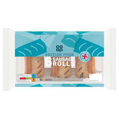 Co-op 6 Sausage Rolls 330g Co-op 6 Sausage Rolls 330g
