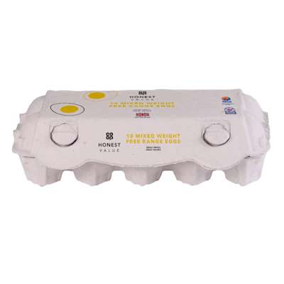 Co-op Honest Value Mixed Weight Free Range Eggs 10s Co-op Honest Value Mixed Weight Free Range Eggs 10s
