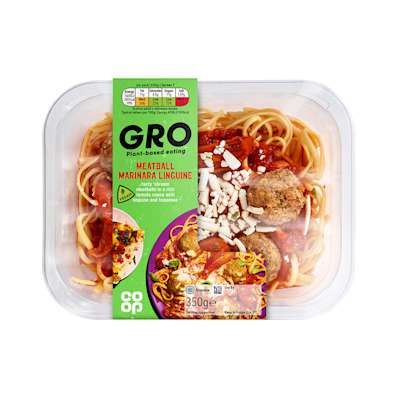 GRO Meatball Marinara Linguine 350g GRO Meatball Marinara Linguine 350g