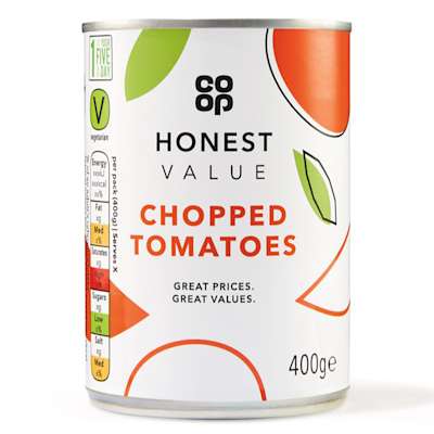 Co-op Honest Value Chopped Tomatoes 400g Co-op Honest Value Chopped Tomatoes 400g