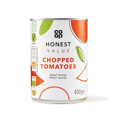 Co-op Honest Value Chopped Tomatoes 400g Co-op Honest Value Chopped Tomatoes 400g