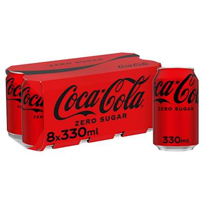 Coca-Cola Zero Sugar 8 x 330ml Coca-Cola Zero Sugar 8 x 330ml