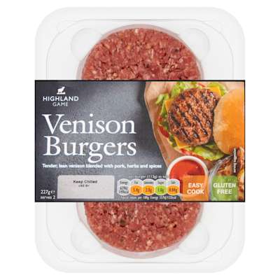 Highland Game Venison Burgers 227g Highland Game Venison Burgers 227g