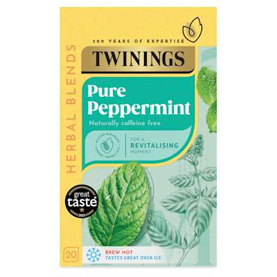 Twinings 20 Pure Peppermint Teabags 40g Twinings 20 Pure Peppermint Teabags 40g