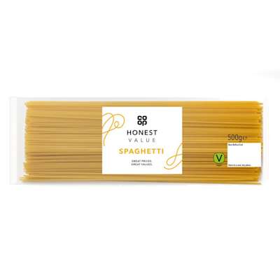 Co-op Honest Value Spaghetti 500g Co-op Honest Value Spaghetti 500g