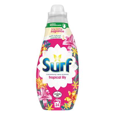 Surf Concentrated Liquid Detergent Tropical Lily 24 Washes 648ml Surf Concentrated Liquid Detergent Tropical Lily 24 Washes 648ml