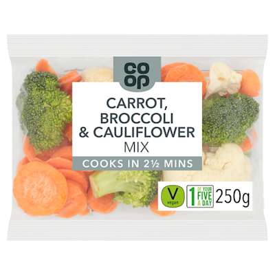 Co-op Carrot, Broccoli & Cauliflower Mix 250g Co-op Carrot, Broccoli & Cauliflower Mix 250g