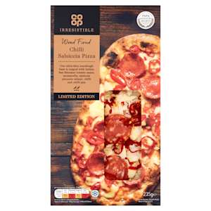 Co-op Irresistible Chilli Salsiccia Pizza 235g Co-op Irresistible Chilli Salsiccia Pizza 235g