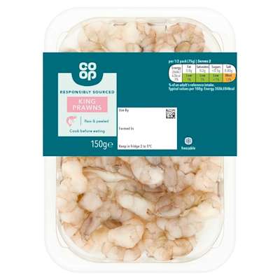 Co-op Raw King Prawns 150g Co-op Raw King Prawns 150g