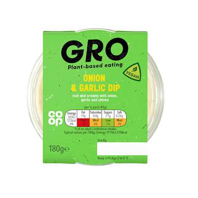 GRO Vegan Onion & Garlic Dip 180g GRO Vegan Onion & Garlic Dip 180g