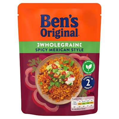 Ben's Original Wholegrain Spicy Mexican Microwave Rice 220g Ben's Original Wholegrain Spicy Mexican Microwave Rice 220g