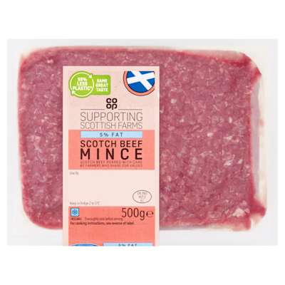 Co-op 5% Fat Scottish Beef Steak Mince 500g Co-op 5% Fat Scottish Beef Steak Mince 500g