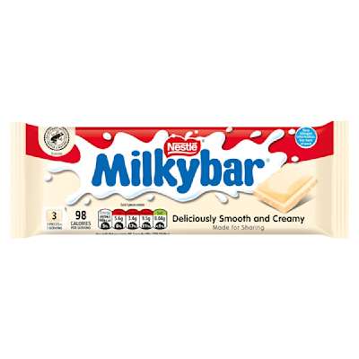 Milkybar White Chocolate Sharing Bar 90g Milkybar White Chocolate Sharing Bar 90g