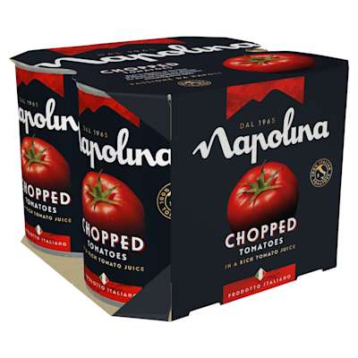 Napolina Chopped Tomatoes 4x400g Napolina Chopped Tomatoes 4x400g
