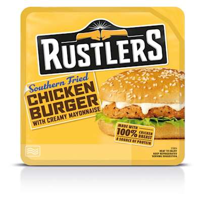 Rustlers Southern Fried Chicken Burger 132g Rustlers Southern Fried Chicken Burger 132g