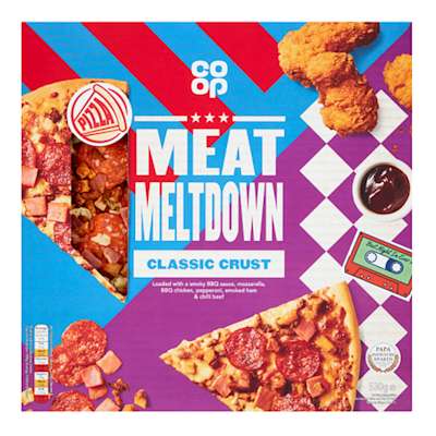 Co-op 12" Classic Crust Meat Meltdown Pizza 530g Co-op 12" Classic Crust Meat Meltdown Pizza 530g
