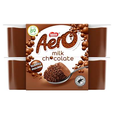 Nestlé Aero Milk Chocolate Mousse 4x59g Nestlé Aero Milk Chocolate Mousse 4x59g