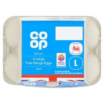 Co-op British Large Free Range Eggs 6pk Co-op British Large Free Range Eggs 6pk
