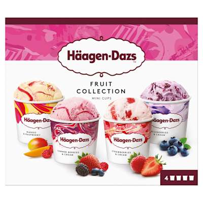 Häagen-Dazs Fruit Collection Minicups 4x95ml Häagen-Dazs Fruit Collection Minicups 4x95ml