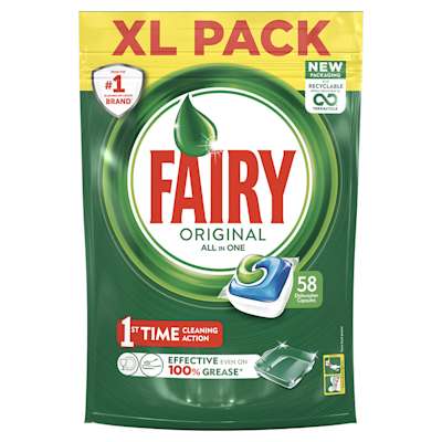 Fairy All in One Original Dishwasher Tablets 58s Fairy All in One Original Dishwasher Tablets 58s