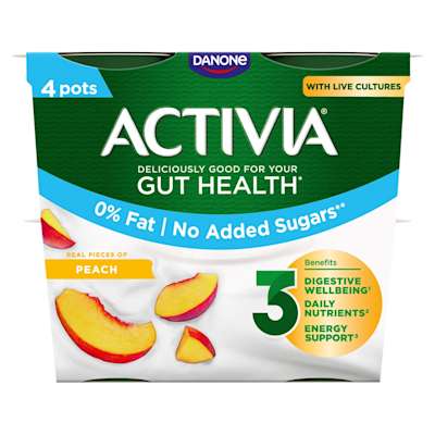Danone Activia Peach 0% 4 x 115g Danone Activia Peach 0% 4 x 115g