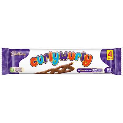Cadbury Curly Wurly 4 Pack 86G Cadbury Curly Wurly 4 Pack 86G
