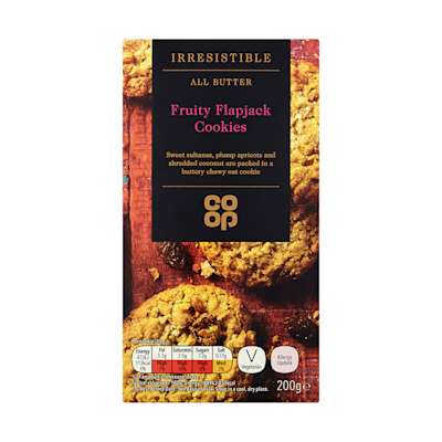 Co-op Irresistible Fruity Flapjack Cookie 200g Co-op Irresistible Fruity Flapjack Cookie 200g