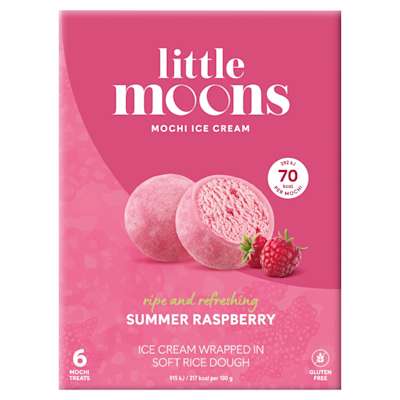 Little Moons Summer Raspberry Ice Cream Mochi 6X32G Little Moons Summer Raspberry Ice Cream Mochi 6X32G
