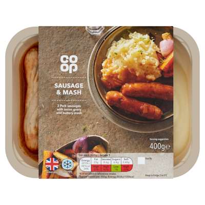 Co-op Classic Menu Sausage and Mash 400g Co-op Classic Menu Sausage and Mash 400g