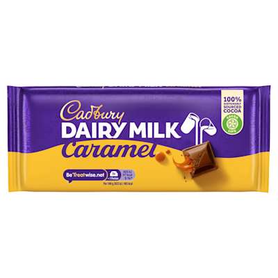 Cadbury Dairy Milk Caramel Chocolate Bar 120g Cadbury Dairy Milk Caramel Chocolate Bar 120g