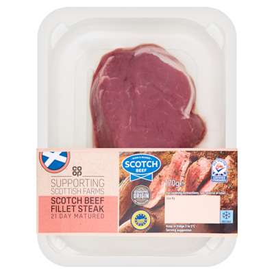 Co-op Scottish Fillet Steak 170g Co-op Scottish Fillet Steak 170g