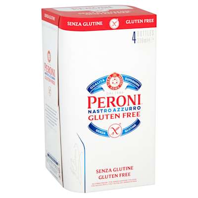 Peroni Nastro Azzurro Gluten Free Bottles 4x330ml Peroni Nastro Azzurro Gluten Free Bottles 4x330ml