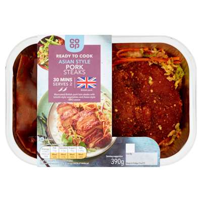 Co-op Asian Pork Steaks 390g Co-op Asian Pork Steaks 390g