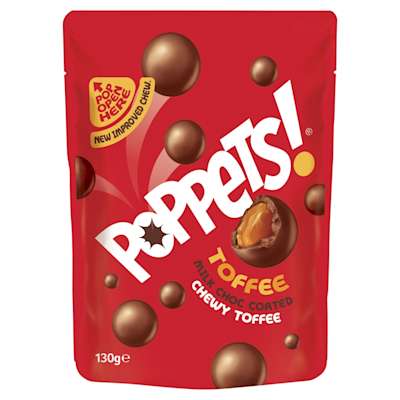 Paynes Poppets Toffee Pouch 130G Paynes Poppets Toffee Pouch 130G