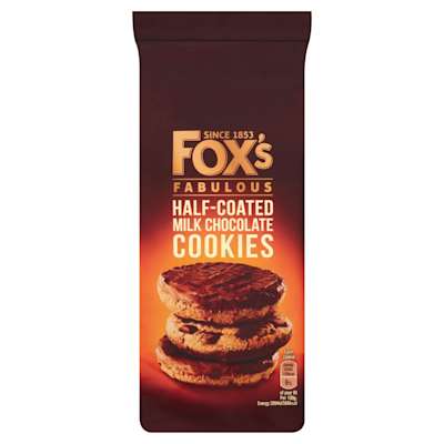 Foxs Half Coated Cookies 175g Foxs Half Coated Cookies 175g
