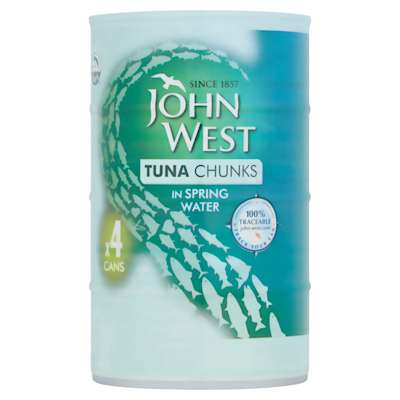 John West Tuna Chunks Springwater 4 x 145g John West Tuna Chunks Springwater 4 x 145g