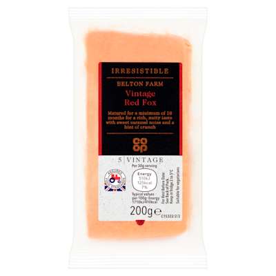 Co-op Irresistible Belton Farm Vintage Red Fox 200g Co-op Irresistible Belton Farm Vintage Red Fox 200g