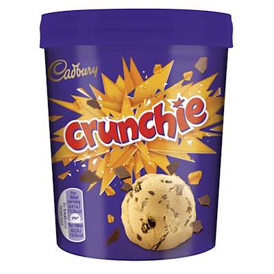 Cadbury Crunchie Ice Cream Tub 480ml Cadbury Crunchie Ice Cream Tub 480ml