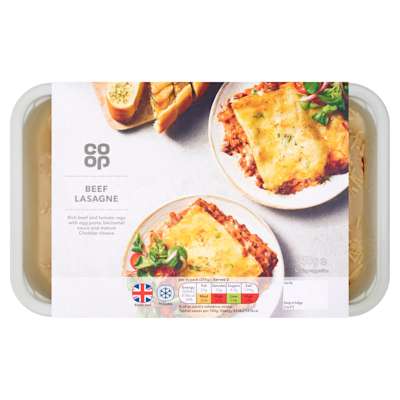 Co-op Beef Lasagne 750g Co-op Beef Lasagne 750g