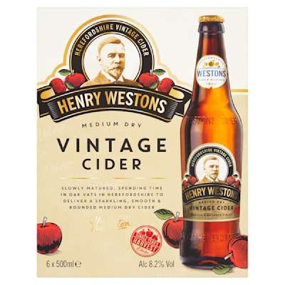 Henry Westons Vintage Resrv 8.2% 6X500ML Henry Westons Vintage Resrv 8.2% 6X500ML