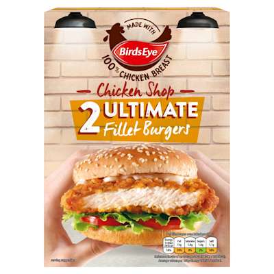 Birds Eye 2 Ultimate Chicken Fillet Burger 227g Birds Eye 2 Ultimate Chicken Fillet Burger 227g