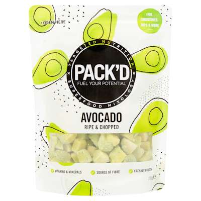 Pack'd Ripe & Chopped Avocado 350g Pack'd Ripe & Chopped Avocado 350g