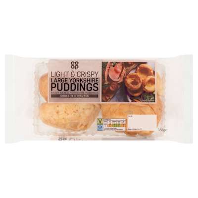 Co-op 4 Rustic Yorkshire Puddings 168g Co-op 4 Rustic Yorkshire Puddings 168g