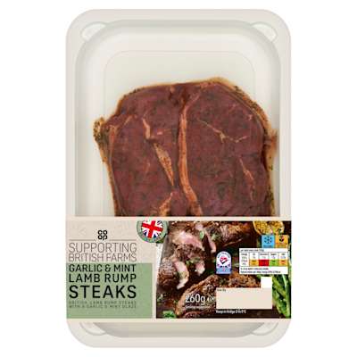Co-op Garlic & Mint Lamb Rump Steaks 260g Co-op Garlic & Mint Lamb Rump Steaks 260g