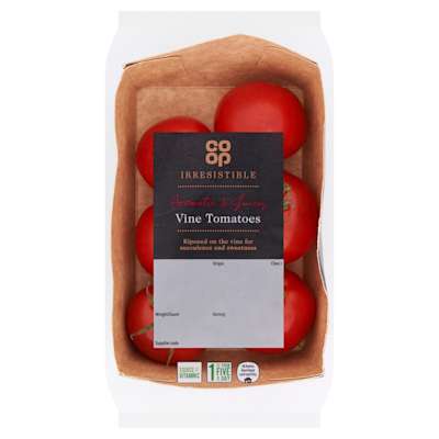 Co-op Irresistible Vine Tomatoes 420g Co-op Irresistible Vine Tomatoes 420g