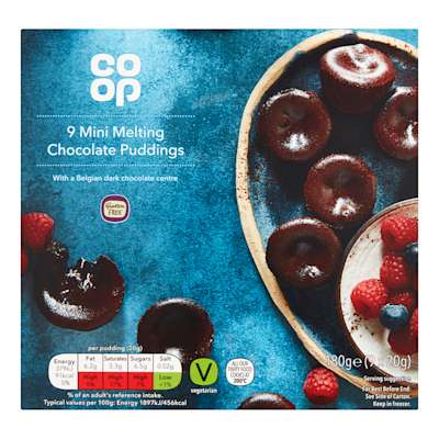 Co-op Mini Melting Chocolate Puddings 180g - Gluten Free Co-op Mini Melting Chocolate Puddings 180g - Gluten Free
